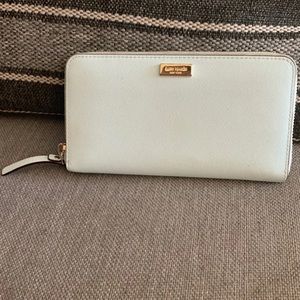 Light blue Kate Spade zipper wallet